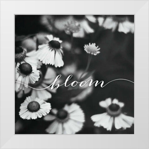 Bloom White Modern Wood Framed Art Print by Marshall, Laura