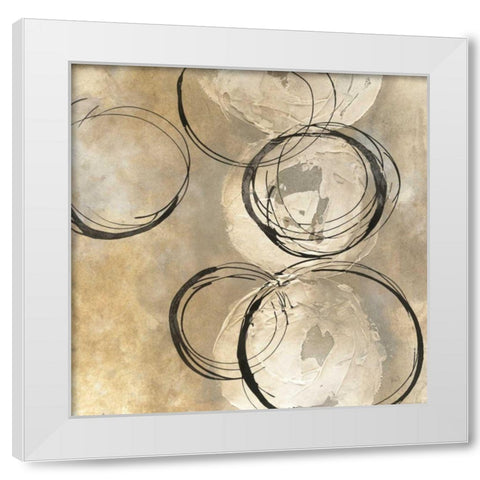 Circle in a Square II White Modern Wood Framed Art Print by Paschke, Chris