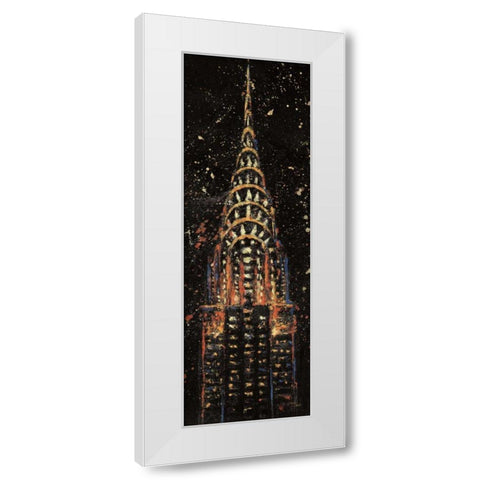 Cities at Night II White Modern Wood Framed Art Print by Wellington Studio