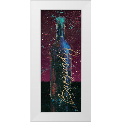 Wine Splash Dark V White Modern Wood Framed Art Print by Wellington Studio