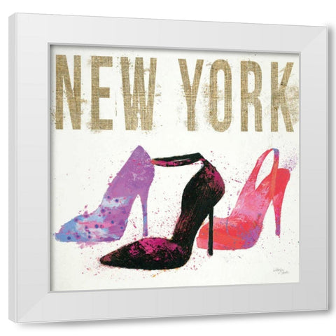 Moda Splash II Light White Modern Wood Framed Art Print by Wellington Studio