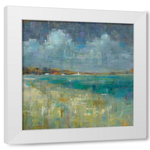 Sky and Sea Crop White Modern Wood Framed Art Print by Nai, Danhui