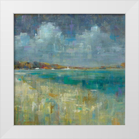 Sky and Sea Crop White Modern Wood Framed Art Print by Nai, Danhui