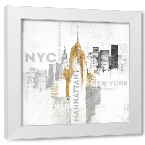 Empire State Building White Modern Wood Framed Art Print by Tillmon, Avery