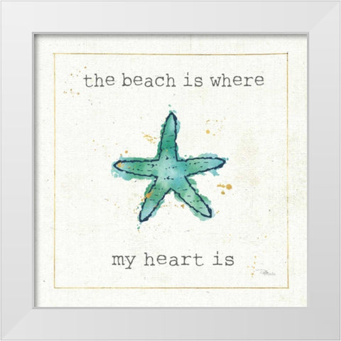 Sea Treasures III White Modern Wood Framed Art Print by Pela Studio