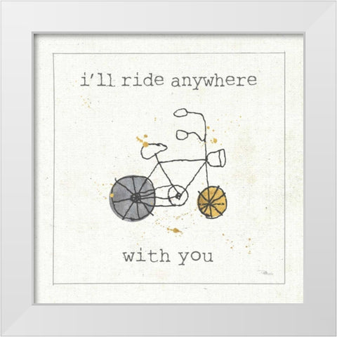 Love Notes II White Modern Wood Framed Art Print by Pela Studio