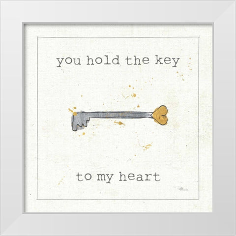 Love Notes IX White Modern Wood Framed Art Print by Pela Studio