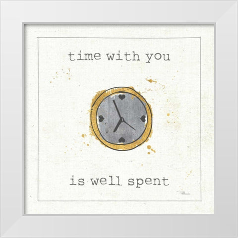 Love Notes X White Modern Wood Framed Art Print by Pela Studio