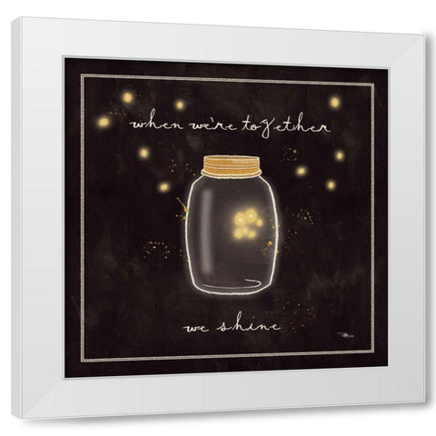 Firefly Glow II White Modern Wood Framed Art Print by Pela Studio