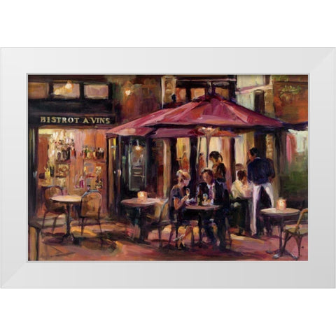 Bistrot A Vins White Modern Wood Framed Art Print by Hageman, Marilyn
