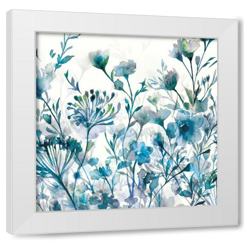 Transparent Garden  Apple Green White Modern Wood Framed Art Print by Wild Apple Portfolio