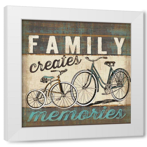 Create Memories White Modern Wood Framed Art Print by Pela Studio