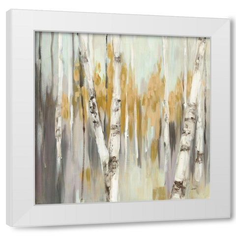 Silver Birch I White Modern Wood Framed Art Print by Purinton, Julia