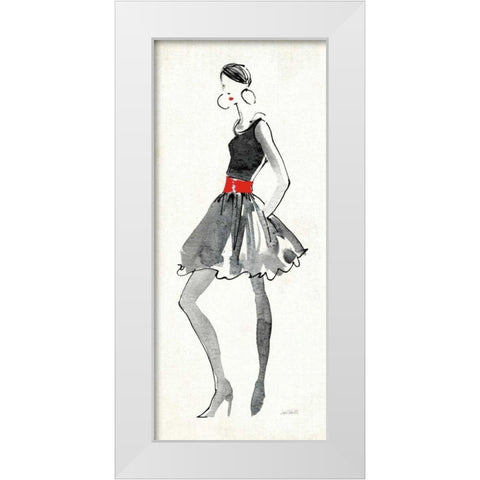 Red Flair I White Modern Wood Framed Art Print by Tavoletti, Anne