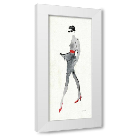 Red Flair II White Modern Wood Framed Art Print by Tavoletti, Anne