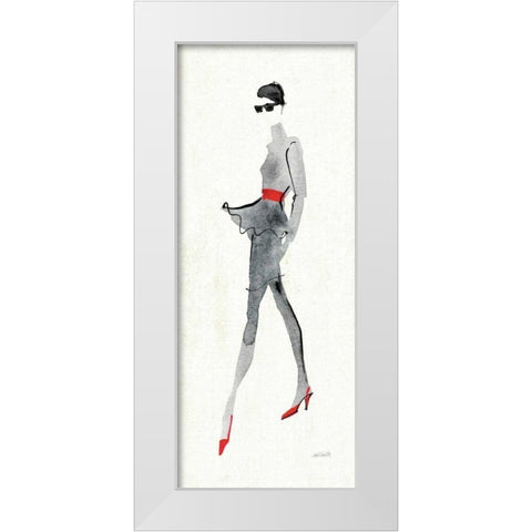 Red Flair II White Modern Wood Framed Art Print by Tavoletti, Anne