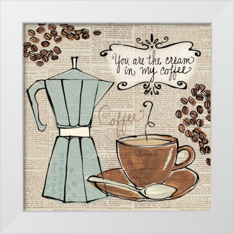 Fresh Roast I White Modern Wood Framed Art Print by Tavoletti, Anne