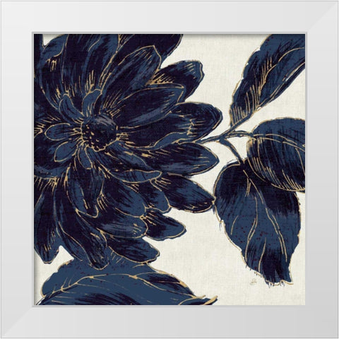 Indigo Garden I White Modern Wood Framed Art Print by Brissonnet, Daphne