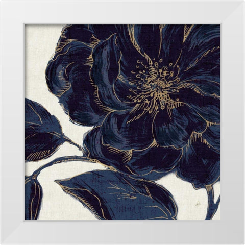 Indigo Garden II White Modern Wood Framed Art Print by Brissonnet, Daphne