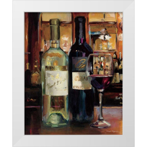 A Reflection of Wine II White Modern Wood Framed Art Print by Hageman, Marilyn