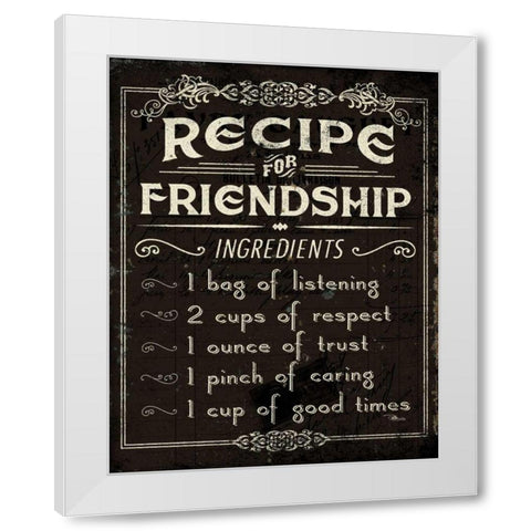 Life Recipes III White Modern Wood Framed Art Print by Pela Studio