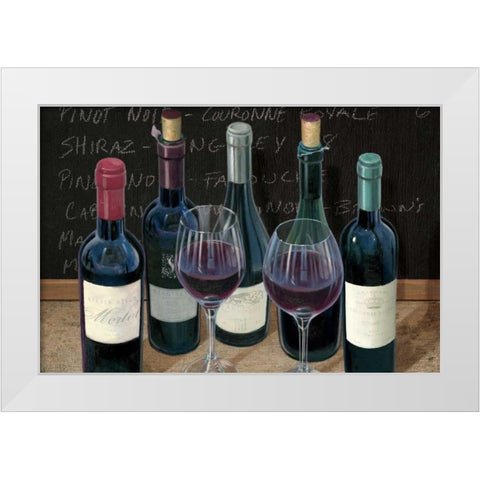 Wine Spirit I White Modern Wood Framed Art Print by Wiens, James