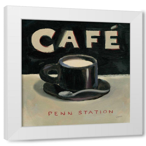 Coffee Spot I White Modern Wood Framed Art Print by Wiens, James