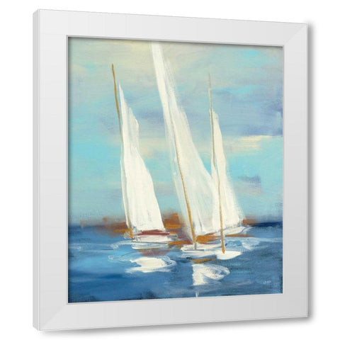 Summer Regatta III White Modern Wood Framed Art Print by Purinton, Julia