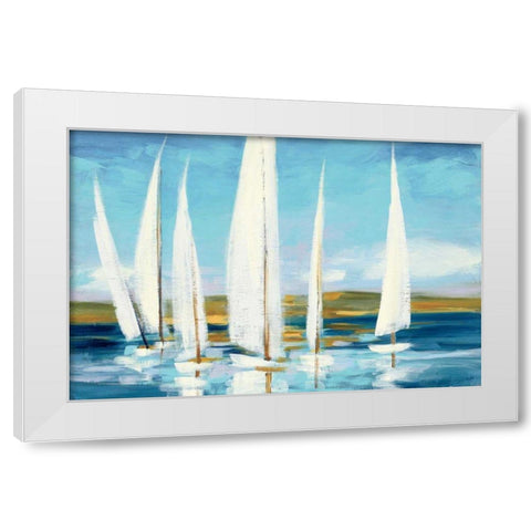 Horizon White Modern Wood Framed Art Print by Purinton, Julia
