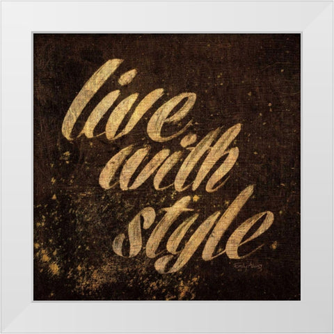 Shoe Fetish Quotes III Dark White Modern Wood Framed Art Print by Adams, Emily