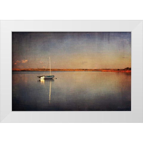 Last Boat in the Bay White Modern Wood Framed Art Print by Gendreau, Katherine