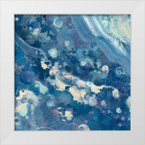 Water III  White Modern Wood Framed Art Print by Hristova, Albena