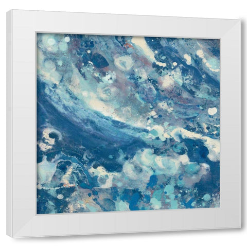 Water IV  White Modern Wood Framed Art Print by Hristova, Albena