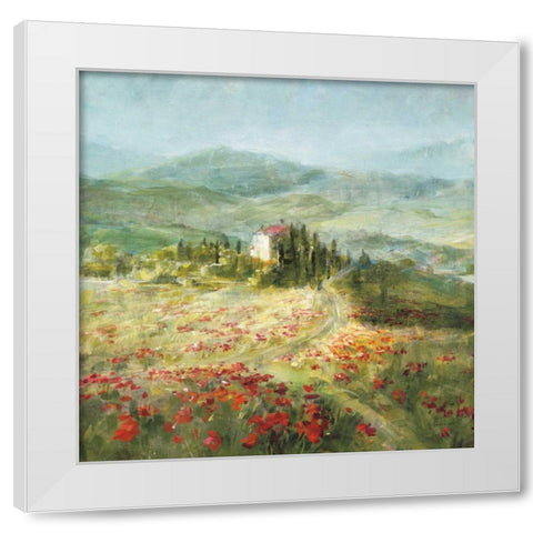 Summer in Provence  White Modern Wood Framed Art Print by Nai, Danhui