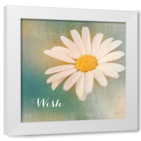 Daisy Wishes  White Modern Wood Framed Art Print by Schlabach, Sue