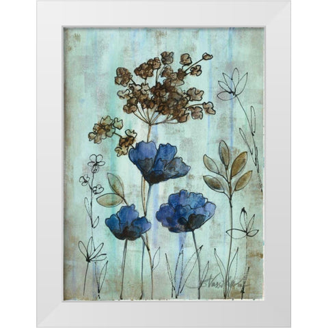 Botanical Trio II White Modern Wood Framed Art Print by Vassileva, Silvia