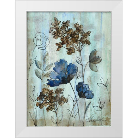 Botanical Trio III White Modern Wood Framed Art Print by Vassileva, Silvia