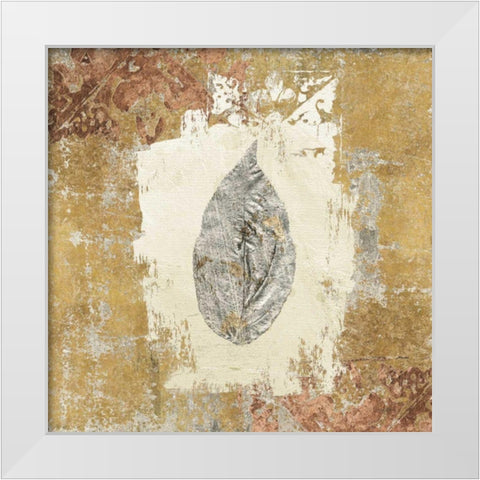 Gilded Leaf III  White Modern Wood Framed Art Print by Tillmon, Avery