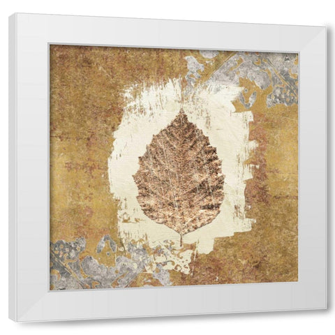 Gilded Leaf VI  White Modern Wood Framed Art Print by Tillmon, Avery