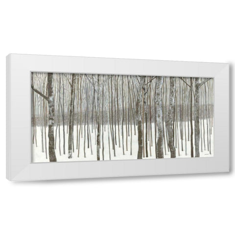 Woods in Winter  White Modern Wood Framed Art Print by Lovell, Kathrine