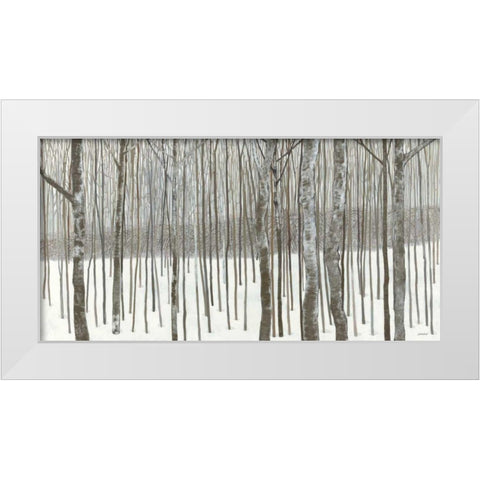 Woods in Winter  White Modern Wood Framed Art Print by Lovell, Kathrine