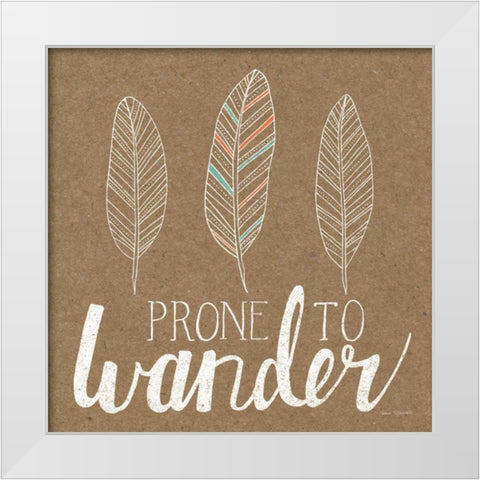Prone to Wander  White Modern Wood Framed Art Print by Marshall, Laura