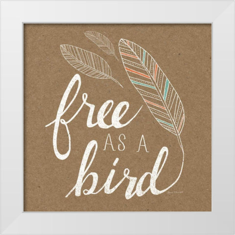 Free as a Bird  White Modern Wood Framed Art Print by Marshall, Laura