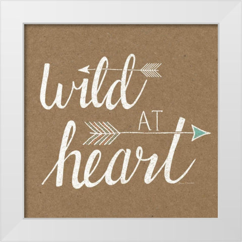 Wild at Heart  White Modern Wood Framed Art Print by Marshall, Laura