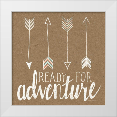 Ready for Adventure  White Modern Wood Framed Art Print by Marshall, Laura
