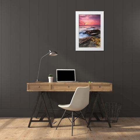 Swirling White Modern Wood Framed Art Print by Gendreau, Katherine