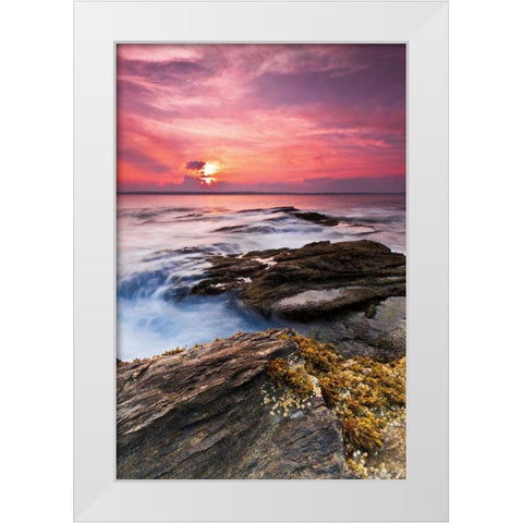 Swirling White Modern Wood Framed Art Print by Gendreau, Katherine