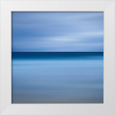 Beach Blues White Modern Wood Framed Art Print by Gendreau, Katherine