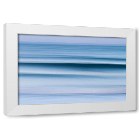 Evening Waves White Modern Wood Framed Art Print by Gendreau, Katherine