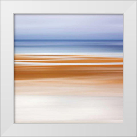 Foggy Evening at Low Tide White Modern Wood Framed Art Print by Gendreau, Katherine